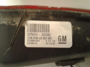 Driver Left Tail Light Lid Mounted Fits 14-17 REGAL 1315404 - Picture 1 of 12