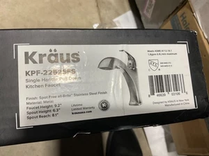 CHEAP Kraus Single Handle Pull Down Kitchen Faucet Stainless Steel KPF-2252SFS - Picture 1 of 2