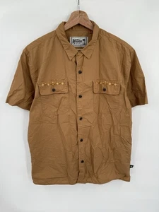 Howler Brothers Mens Medium Shores Club Shirt Duck Brown Button Up Camp Collar - Picture 1 of 7