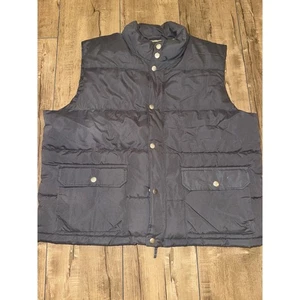 Old Navy Mens XXL Puffer Vest Gray Full Zip Sleeveless Padded Winter Coat - Picture 1 of 6