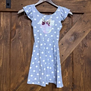 Disney Jumping Beans Kleid Mädchen Größe 5T gepunktet blau weiß Punkte Minnie Mouse - Bild 1 von 7