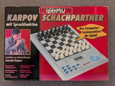 Millennium Karpov Schachpartner Schachcomputer UNBENUTZT mit Sprachfunktion - Bild 1 von 4