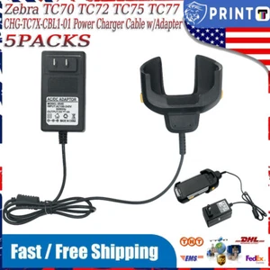 5*for Zebra TC70 TC72 TC75 TC77,CHG-TC7X-CBL1-01 Power Charger Cable w/ Adapter - Picture 1 of 11