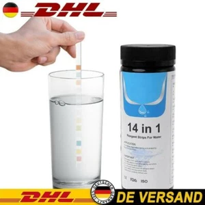 Für Brunnen & Leitungswasser 14-in-1-Wasserteststreifen-Kit Trinkwasser Nach DE - Bild 1 von 11