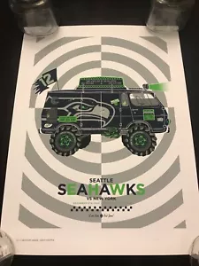 SEATTLE SEAHAWKS GAMEDAY POSTER SERIES VS NEW YORK GIANTS 210/315 - Picture 1 of 2