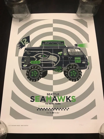 SEATTLE SEAHAWKS GAMEDAY POSTER SERIES VS NEW YORK GIANTS 210/315 Cover