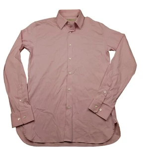 Burberry London Mens Slim Fit 14.5 37 Dress Shirt Button Up Pink Long Sleeve - Picture 1 of 14