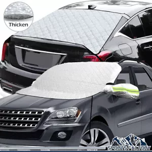 Magnetic Car Windshield Snow Cover Front & Rear Winter Frost Ice Guard Protector - Picture 1 of 13