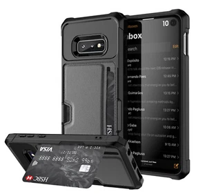 Heavy Duty Armor Car Magnetic Holder Card Phone Case with ID&Credit Card Holder - Picture 1 of 10
