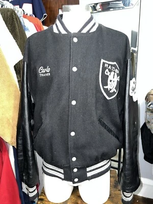 DeLong L.A. 1984 Chaqueta Raiders Vintage Stadium Hecha en EE. UU. Talla XL Manga de Cuero Foto 1 de 4