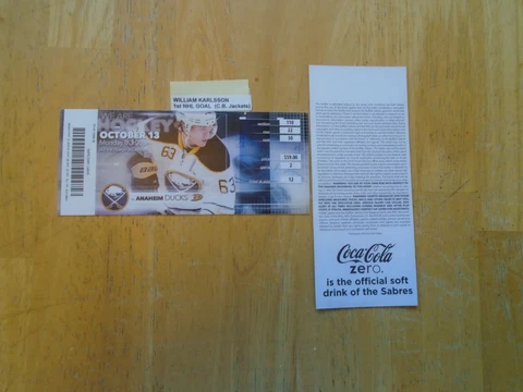 William Karlsson 1st NHL Goal Ticket  Columbus Blue Jackets Cover