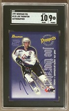 1997 Bowman CHL #125 Joe Thornton Certified Autograph Series SGC 9 MINT AUTO 10