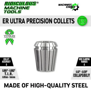 Collares de resorte Ultra Precision 3/16"" ER16 (0.0001"" T.I.R.), grado industrial - Imagen 1 de 10