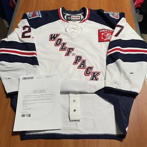 Maglia Hockey Game Worn Ryan Graves Hartford Wolf Pack AHL usata NY Rangers 58 - Foto 1 di 7
