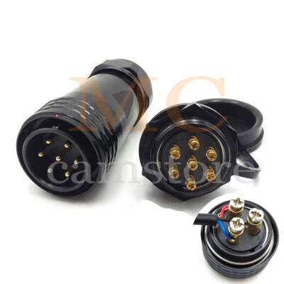 SA28 WEIPU 7Pin IP67 Panel Mount Waterproof Connector Plug Socket,Wire Connector - Image 1 of 4