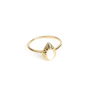 NEW SAMANTHA WILLS Dawn's Rose Ring Pearl Gold Medium Large Tag Pouch - Picture 1 of 5