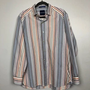Tommy Bahama MensVertical Striped Long Sleeve Button Front Shirt Size M Multicol - Picture 1 of 9