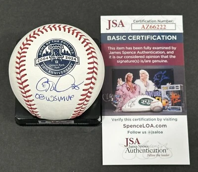 Cole Hamels Signed Phillies Citizens Bank Park 20th Anniversary Baseball JSA COA - Image 1 of 2