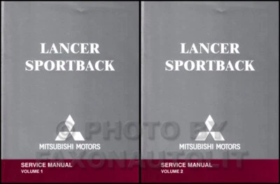 2004 Mitsubishi Lancer Sportback Tienda Manual 2 Volumen Juego Reparar Servicio - Imagen 1 de 3