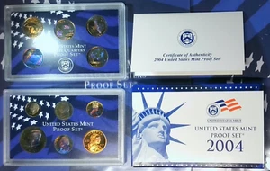 2004 S RAINBOW TONED Proof SET 11 COIN SET with Cases Box & COA - Picture 1 of 24