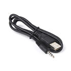 3.5mm Aux Audio Jack To USB Male Charge Data Syn Cable Cord For Car Mp3 Mp4