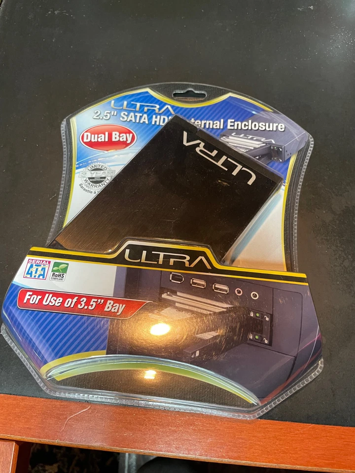 Brand New Dual 2.5 SATA HDD Enclosure For Use In 3.5 Bay - Image 1 of 1