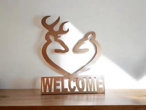 Willkommensschild Hirsch Bild - Bild 1 von 4