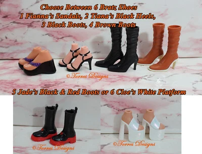 Choice Between 6 New Pairs of Bratz Shoes Doll for Replacement Display OOAK - Image 1 of 2