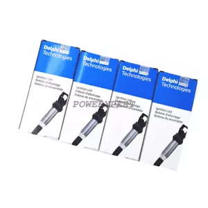 4Pcs Delphi Ignition Coil Spark Plug 036905715H For VW Jetta Tiguan Audi A3 1.4T - Picture 1 of 4