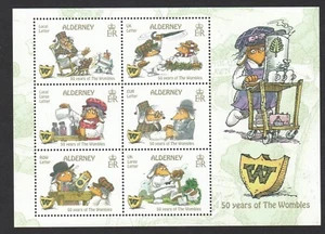 ALDERNEY 2018 50TH ANNIV. OF THE WOMBLES NOVEL & CARTOON ANIMATION SOUVENIR SHT - Picture 1 of 3