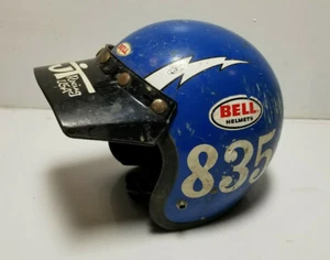 Vintage Bell motorcycle Helmet Blue c1978   Rider 835 - Picture 1 of 8