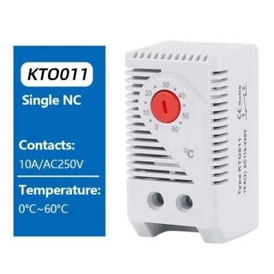 Mini Thermostat Open Normally Closed Mechanical Temperature Controller 0-60'C - Image 1 of 4