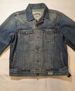 Abercrombie Childrens XL Distressed Heavyweight Denim Jacket - Picture 1 of 12