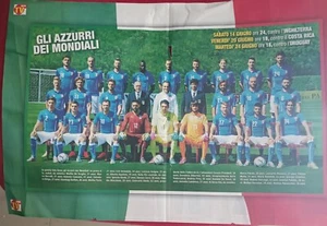 Poster Calcio Gli Azzurri dei Mondiali di Calcio 2014 - cm 40 x 27 - Foto 1 di 2