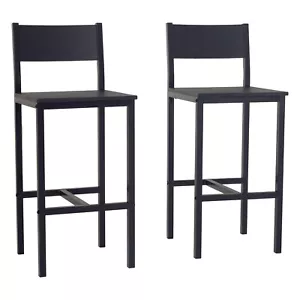 SET 2 HOCKER Design KÜCHE Ecke Bar MODERN Stühle Farbe SCHWARZ Mod. LIGNANO - Bild 1 von 12