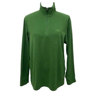 The North Face Men’s Medium Fleece Sweatshirt Green High Neck Long Sleeve - Picture 1 of 7