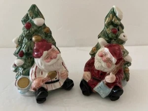 Fitz & Floyd 1995 Christmas Tree Santa Salt & Pepper Shakers 1995 OCI Omnibus - Picture 1 of 8