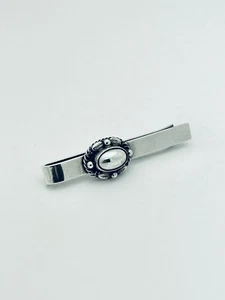 Georg Jensen. Sterling Silver Tie Bar / Clip with Hematiite #17. - Picture 1 of 7