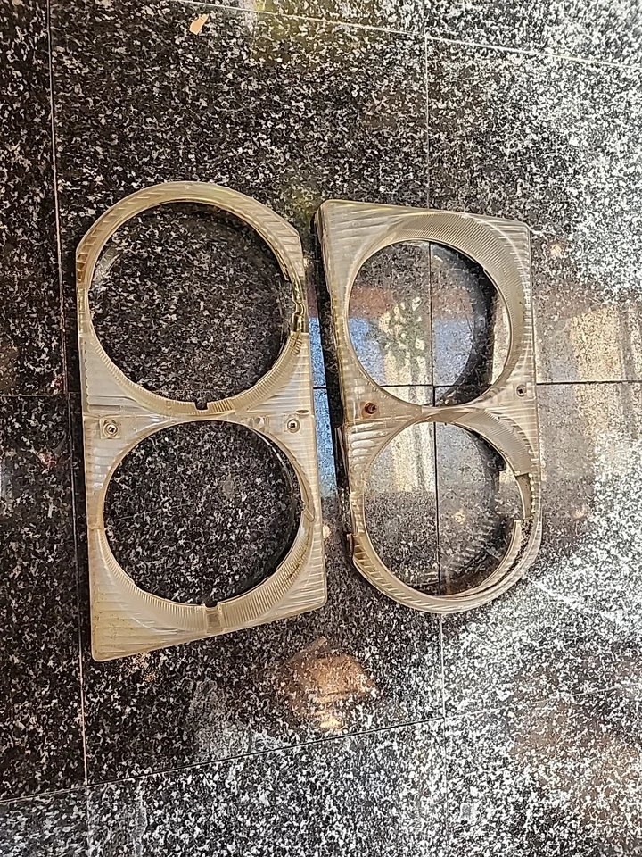 Juego de lentes bisel puerta faro izquierdo y derecho para Mercedes 380SL 450SL 450SLC 560SL Foto 1 de 4