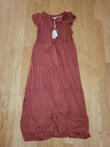 Fat Face Suki Jersey Maxi Dress Mid Orange, Choose Size - Picture 1 of 15