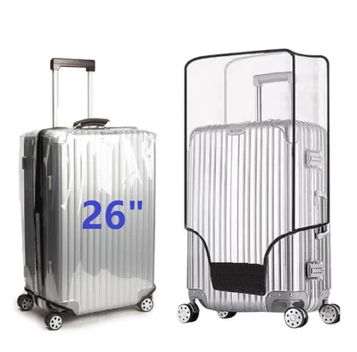 Clear PVC Suitcase Cover Protectors Transparent Luggage Cover Waterproof Whee... - Image 1 of 4