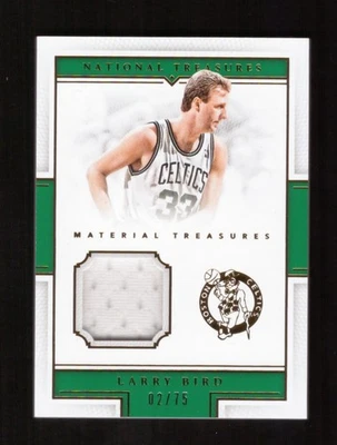 2015-16 Panini National Treasures Larry Bird Material Treasures Jersey 02/75 - Image 1 of 2