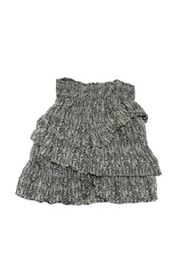Les Coyotes De Paris Girls Spotted Print Tiered Ruffled Skirt Black Size 12 - Picture 1 of 5