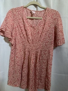 Blusa Isabel Maternity XS manga corta blanca roja clara - Imagen 1 de 5