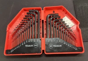 Juego de llaves Allen llave hexagonal premium de 30 piezas, SAE y surtido métrico, NUEVO - Imagen 1 de 4