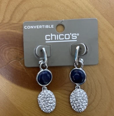Pendientes colgantes convertibles rojos y morados Chico's nuevos con etiquetas   Foto 1 de 3