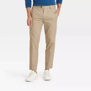 Men'sSlim Slim Trousers Goodfellow & Co Pants Khaki 34x30 - Picture 1 of 6