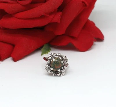 Anillo único de plata esterlina de piedras preciosas Unakita talla 7 4,61 g CAT RESCUE Foto 1 de 2