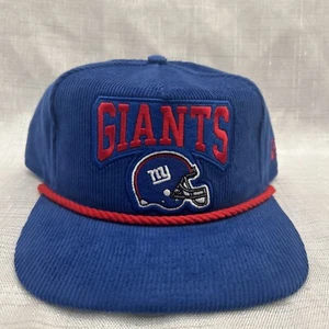 New Era The Golfer New York Giants Snapback Hat Cap NFL Corduroy Script Blue - Picture 1 of 5