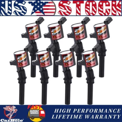 8 High Output Ignition Coils Pack For Ford Lincoln Mercury Grand Marquis 4.6L - Image 1 of 4